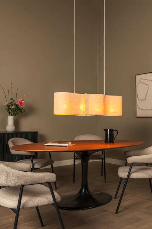 Lucide CHANTAL - Pendelleuchten - 4xE27 - Beige - Essential - Atmosphäre 1